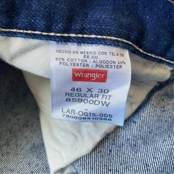 Wrangler regular fit dark blue denim classic jeans size 46 - Picture 5 of 5